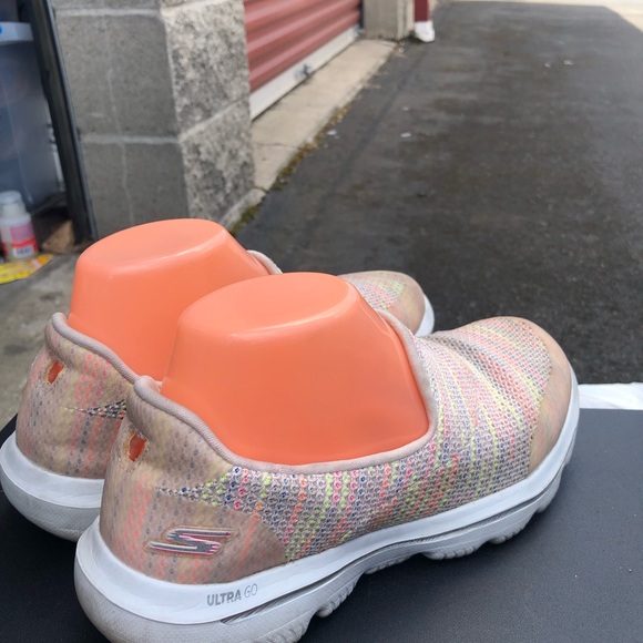 Skechers 15758 Womens Go Walk Evolution Slip On Multicolor Shoes Size 8 - Picture 5 of 12